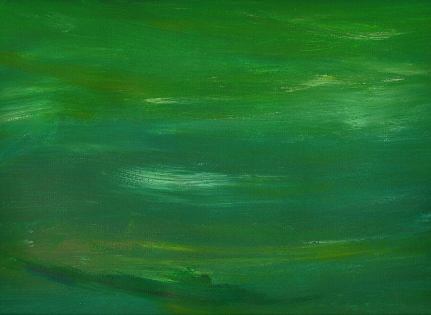 Green Thread (2023) — Oil and cold wax on birch panel