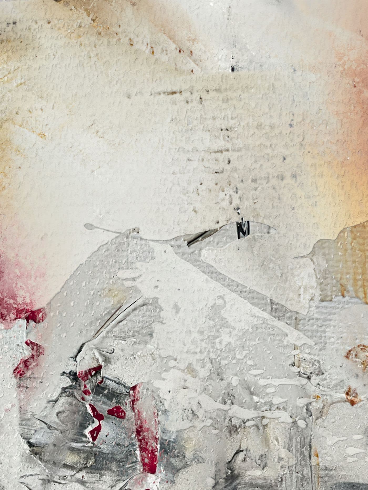 Midday, Flattened (2024) — Oil and cold wax on birch panel